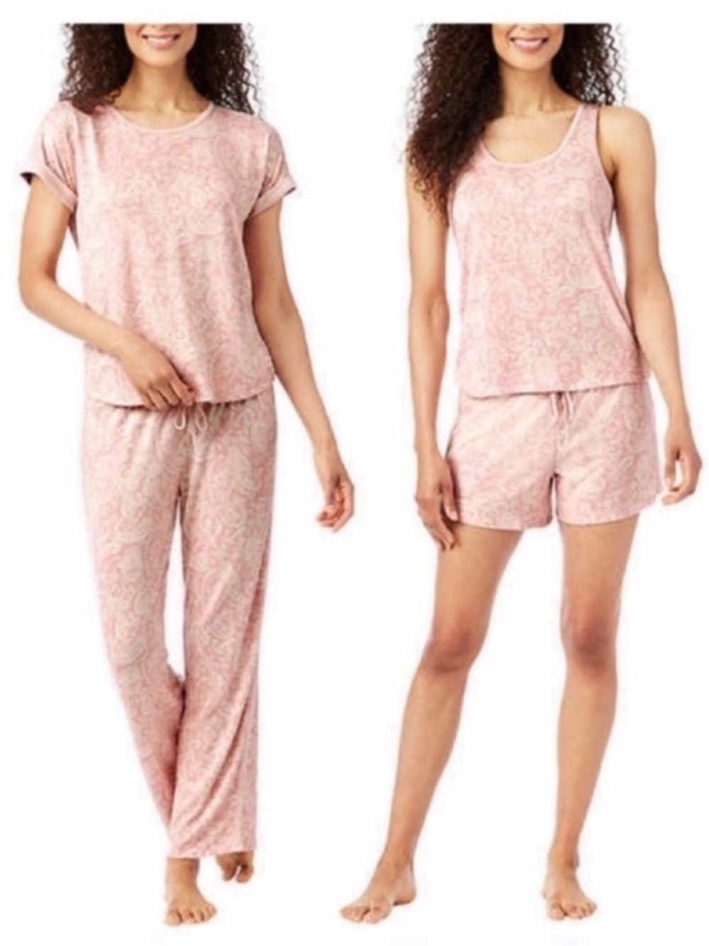 NWT Lucky Brand Ladies Women 4-piece Pajama Set PINK - size XS comfy Loungewear